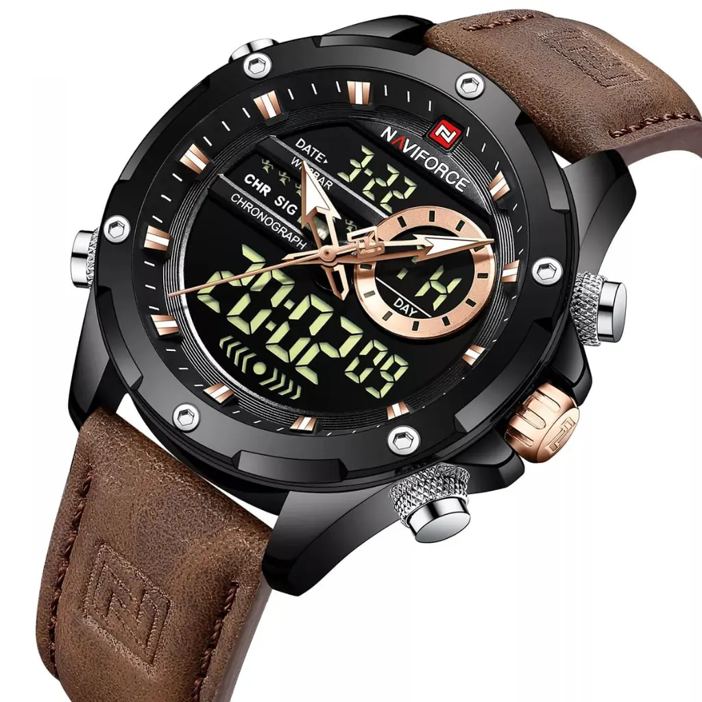 nf9208-b-b-d-bn-naviforce-watch-men-black-dial-leather-dark-brown-strap-quartz-battery-digital-analog-chronograph-for-dream_2.webp